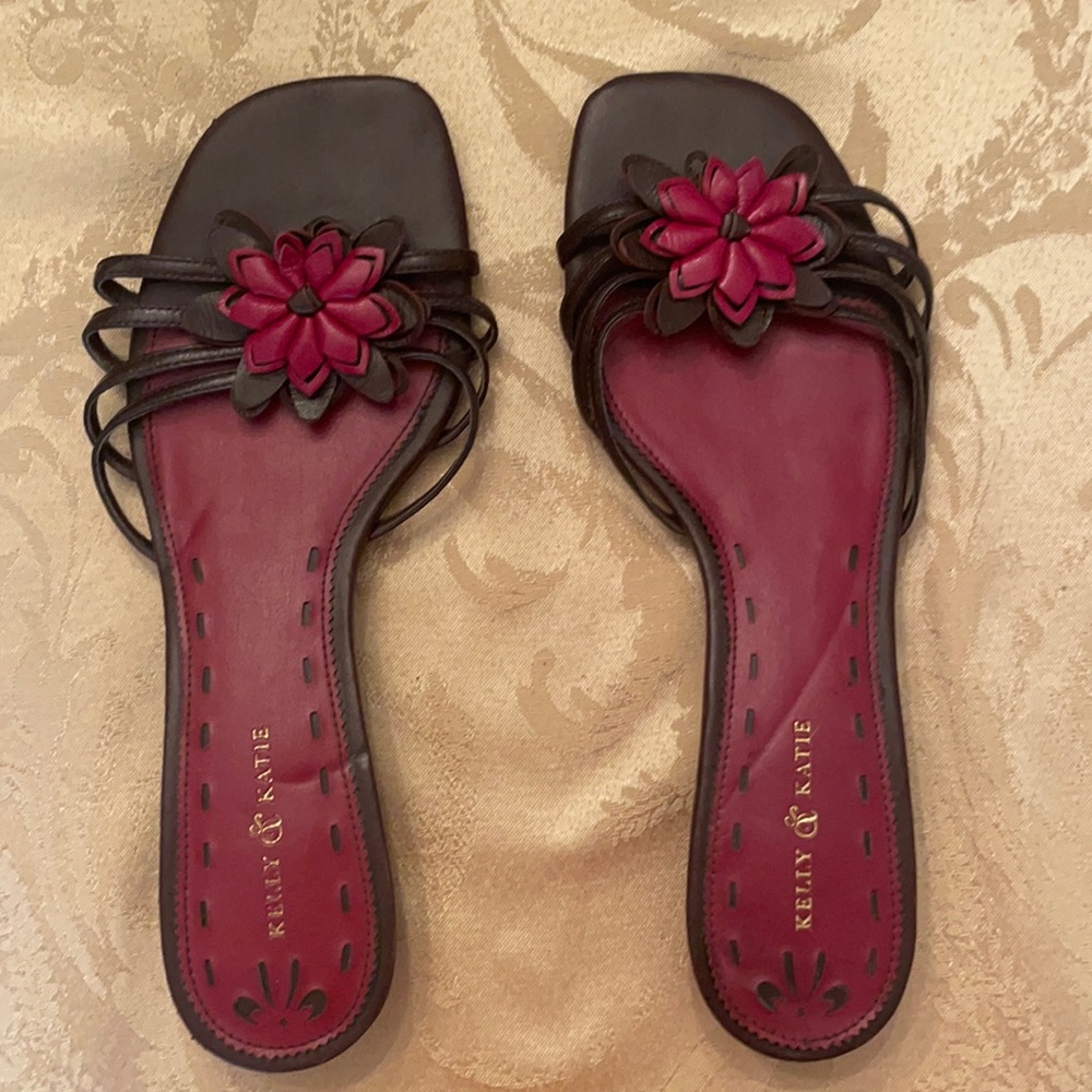 K&K Leather flower sandals